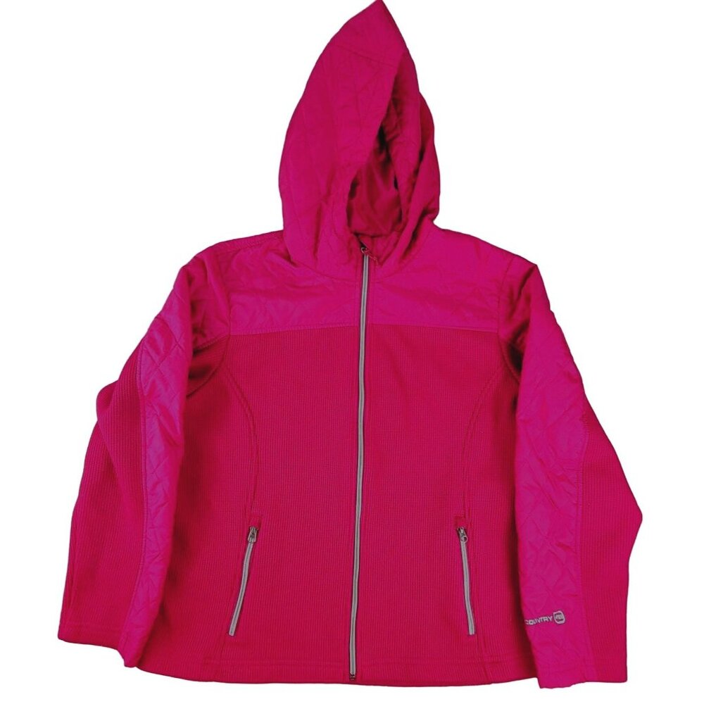 Free Country Women's Jacket with Hood Bright Pink Size Large JH1550